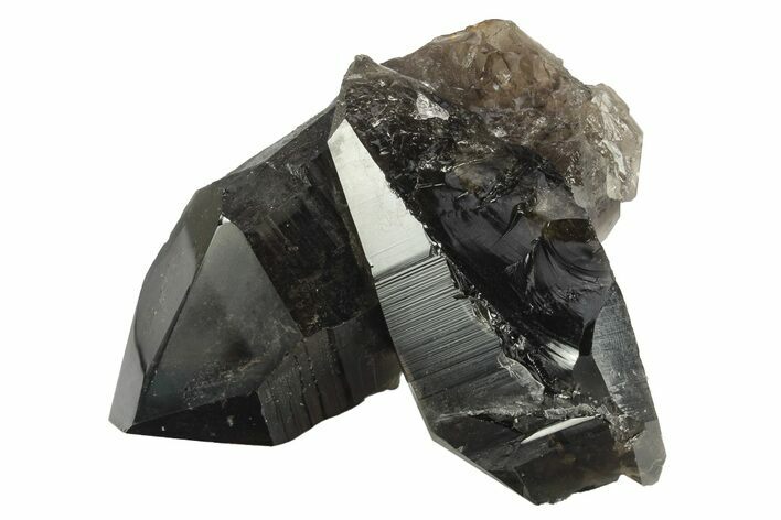 Dark Smoky Quartz Crystal Cluster - Brazil #234045